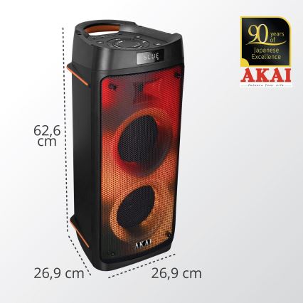 AKAI PARTY BOX 810 - Boxă wireless 65 W / 230 V, acumulator 5000 mAh + telecomandă