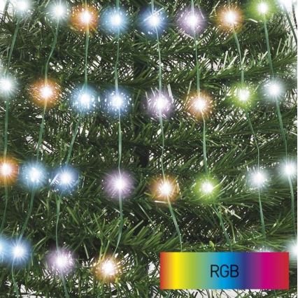 Brad de Crăciun LED RGB cu instalație luminoasă 234xLED/16 moduri 1,5m + telecomandă