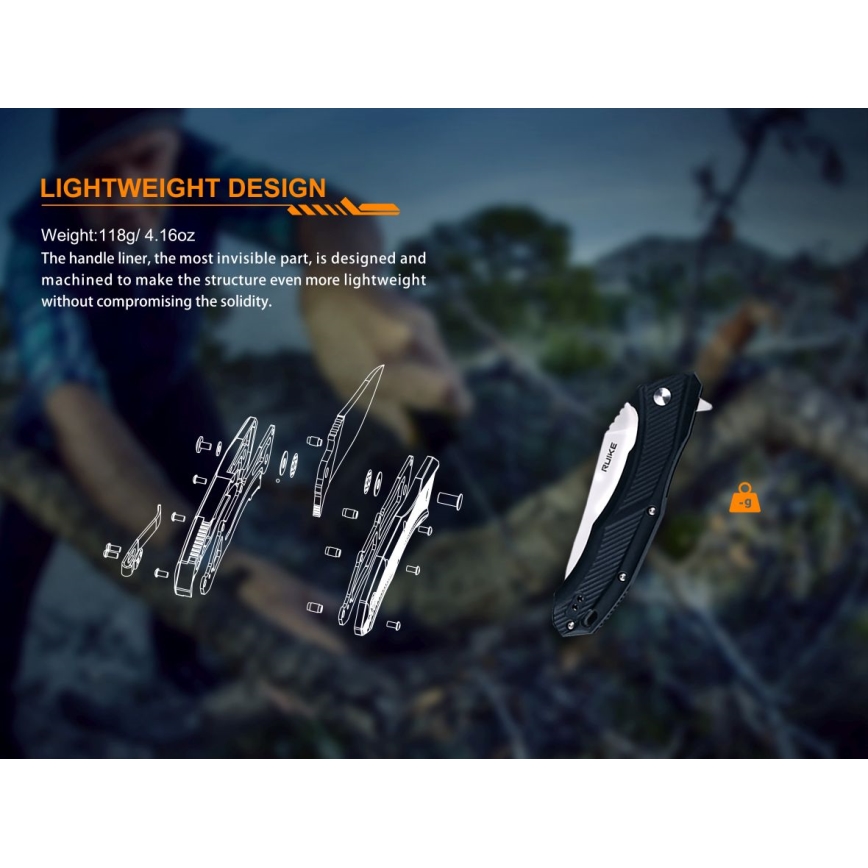 Briceag Ruike RUD198PB 23,1 cm negru