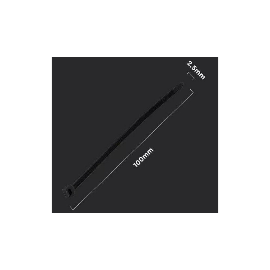 Bride din plastic 2,5x100mm 100 buc. negre