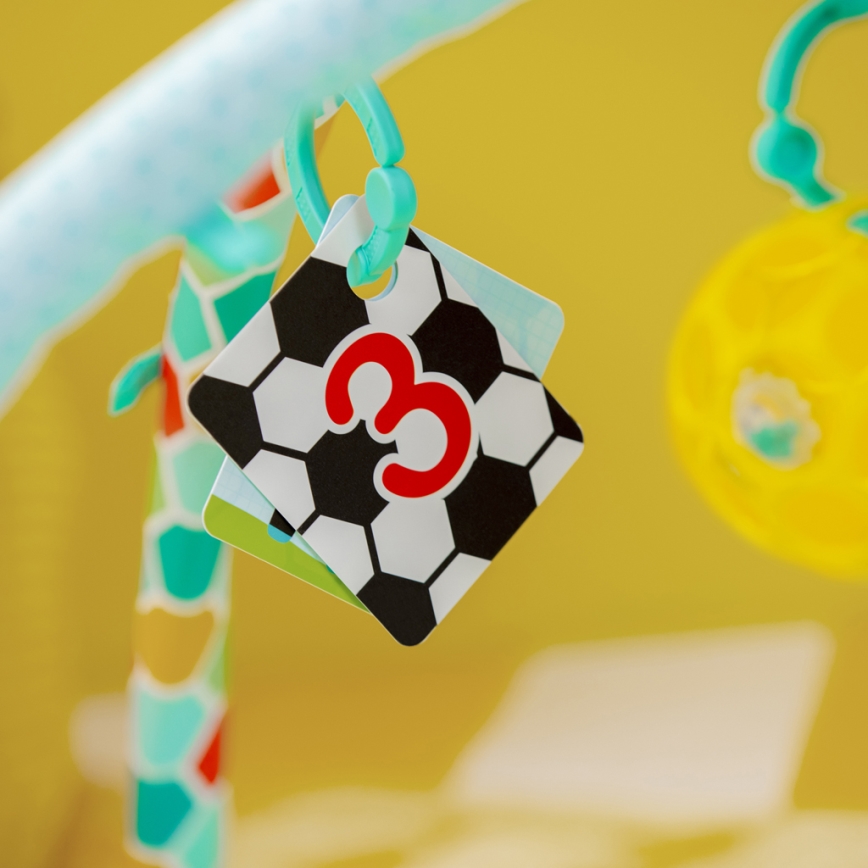 Bright Starts - Covoraș de joacă pentru bebeluși OBALL GRIP & KICK 3xAA