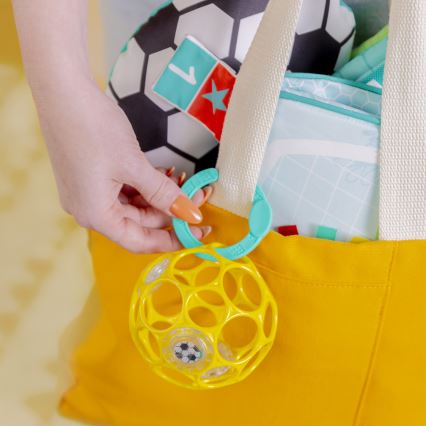 Bright Starts - Covoraș de joacă pentru bebeluși OBALL GRIP & KICK 3xAA