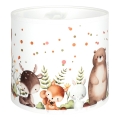 Brilagi - Abajur universal BOBO E27, diam. 15 cm, alb cu animale