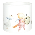 Brilagi - Abajur universal BOBO E27, diametru 15 cm, alb cu animăluțe