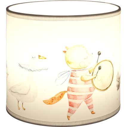 Brilagi - Abajur universal BOBO E27, diametru 15 cm, alb cu animăluțe