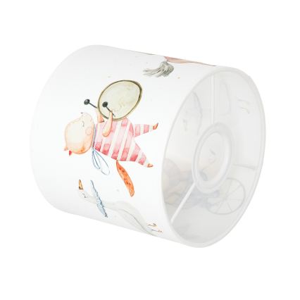 Brilagi - Abajur universal BOBO E27, diametru 15 cm, alb cu animăluțe