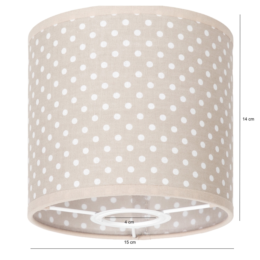 BRILAGI - Abajur universal BOBO E27, diametru 15 cm, bej cu buline