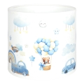 Brilagi - Abajur universal BOBO E27 Ø 15 cm alb/albastru/cu ursuleți