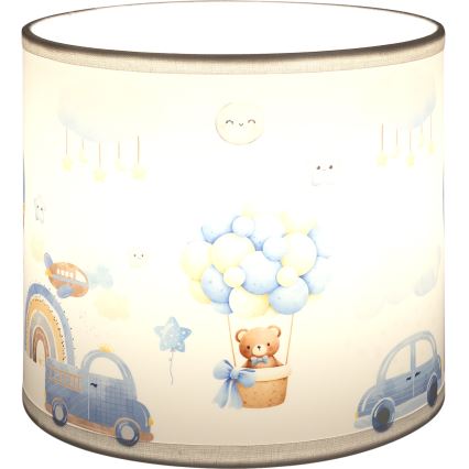 BRILAGI - Abajur universal BOBO E27 Ø 15 cm alb/albastru/cu ursuleți