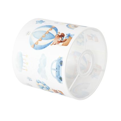 BRILAGI - Abajur universal BOBO E27 Ø 15 cm alb/albastru/cu ursuleți