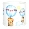 Brilagi - Abajur universal BOBO E27 Ø 15 cm alb/cu animale