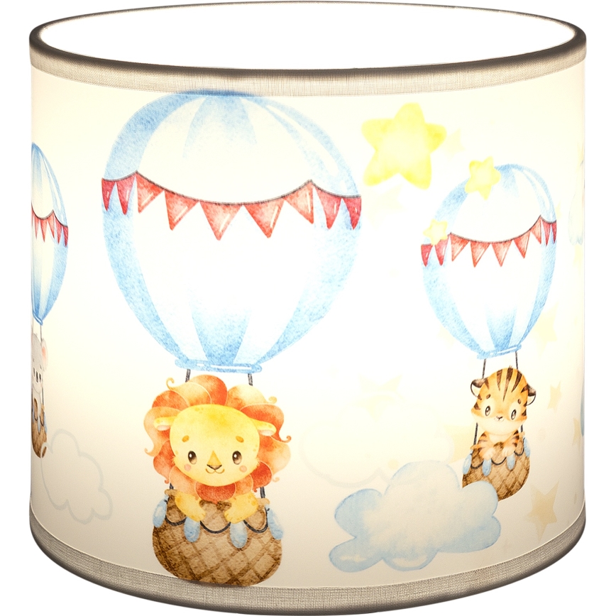 BRILAGI - Abajur universal BOBO E27 Ø 15 cm alb/cu animale