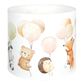Brilagi - Abajur universal BOBO E27 Ø 15 cm alb/cu animăluțe