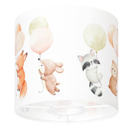 BRILAGI - Abajur universal BOBO E27 Ø 15 cm alb/cu animăluțe