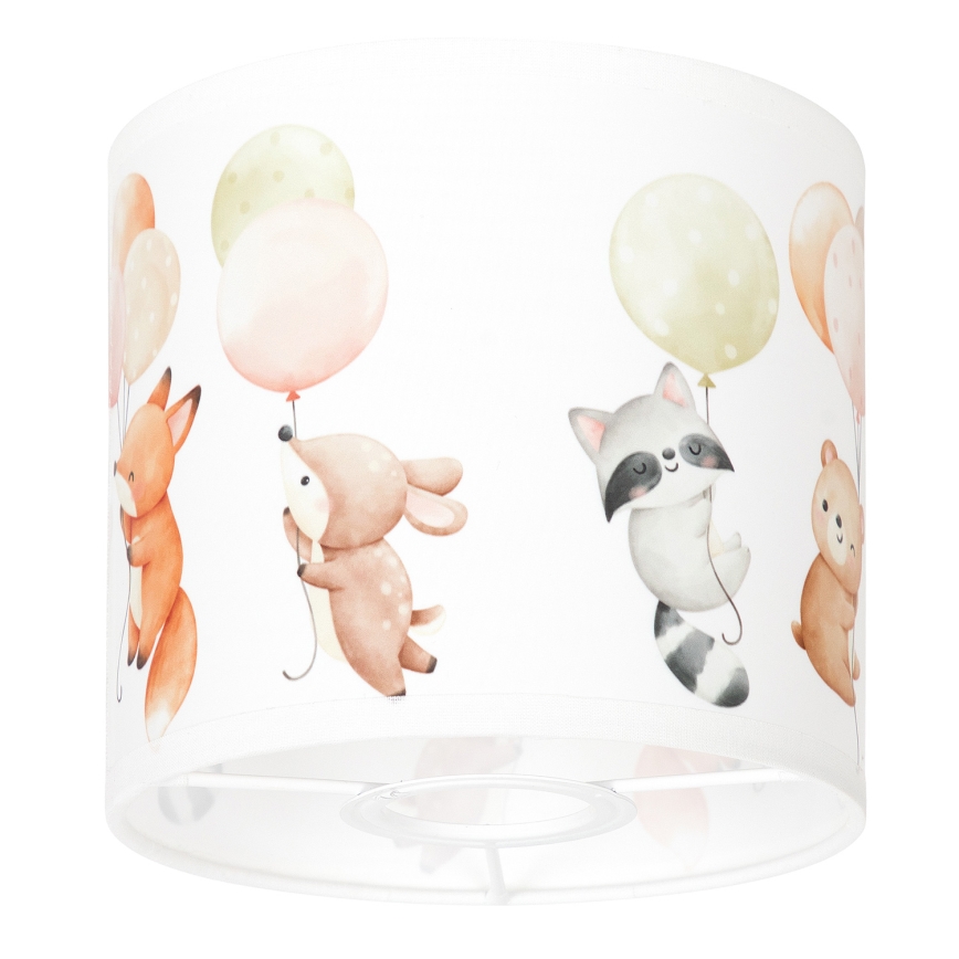 BRILAGI - Abajur universal BOBO E27 Ø 15 cm alb/cu animăluțe