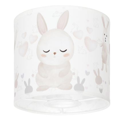 Brilagi - Abajur universal BOBO E27 Ø 15 cm alb/iepurași