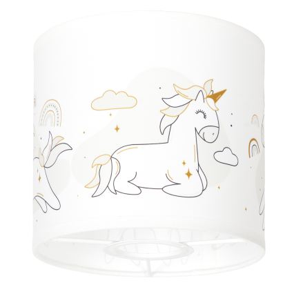 Brilagi - Abajur universal BOBO E27 Ø 15 cm alb/unicorni