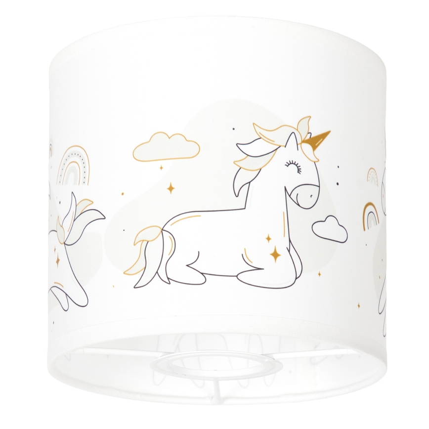 Brilagi - Abajur universal BOBO E27 Ø 15 cm alb/unicorni