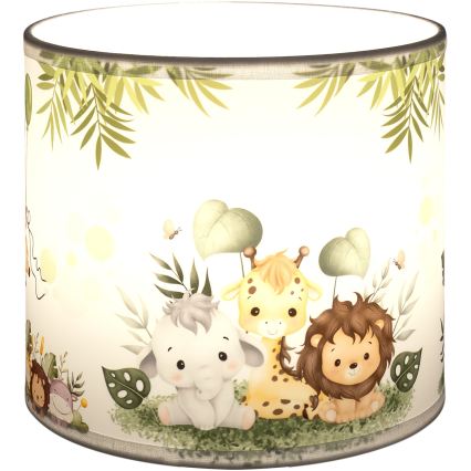 Brilagi - Abajur universal BOBO E27 Ø 15 cm alb/verde/junglă
