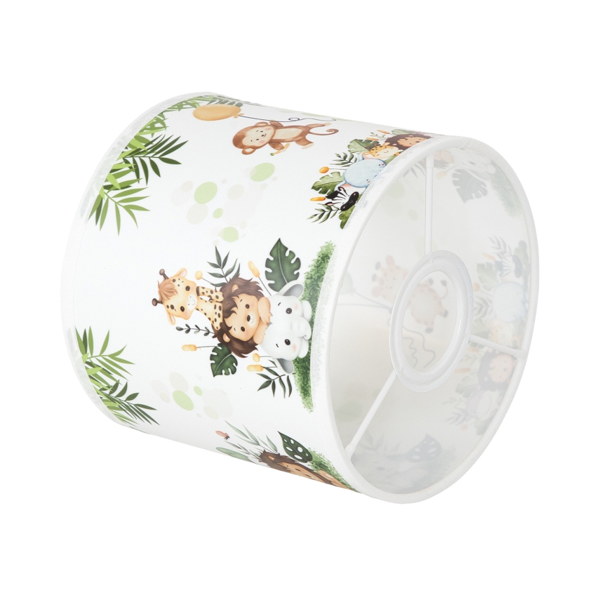 Brilagi - Abajur universal BOBO E27 Ø 15 cm alb/verde/junglă