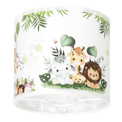 Brilagi - Abajur universal BOBO E27 Ø 15 cm alb/verde/junglă