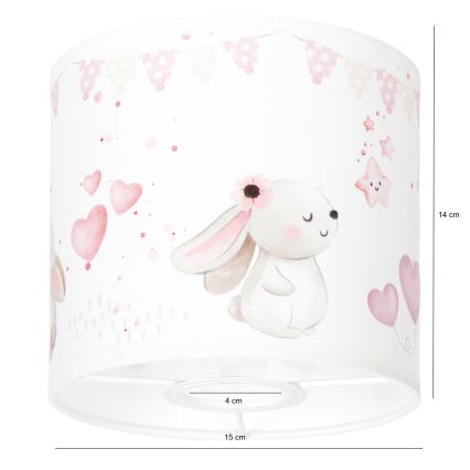 BRILAGI - Abajur universal BOBO E27 Ø 15 cm crem/iepurași