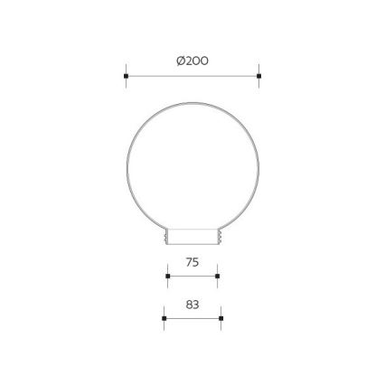 Brilagi - Abajur universal de schimb HARBOR E27 Ø 20 cm transparent