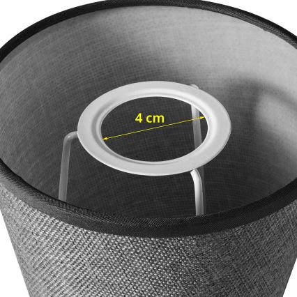 Brilagi - Abajur universal NUBILA E27 13x9 cm gri