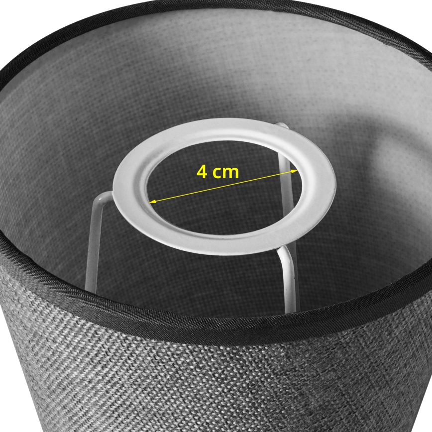 Brilagi - Abajur universal NUBILA E27 13x9 cm gri