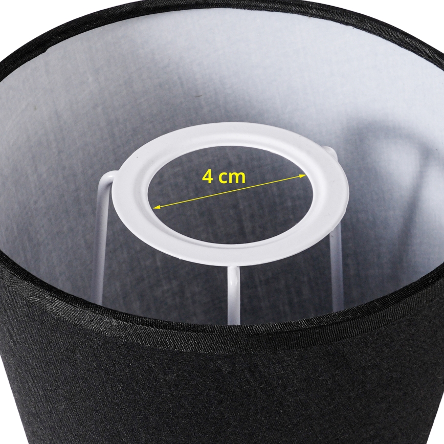 Brilagi - Abajur universal NUBILA E27 13x9 cm negru