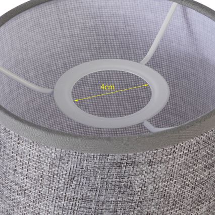 Brilagi - Abajur universal NUBILA E27 15,5x14 cm gri