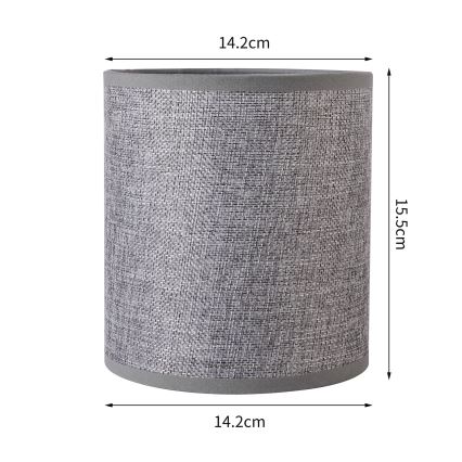 Brilagi - Abajur universal NUBILA E27 15,5x14 cm gri