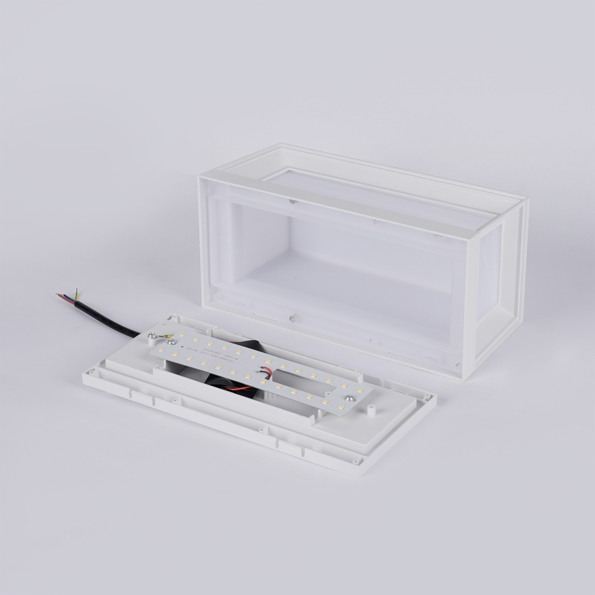 Brilagi - Aplică LED de exterior PARKER, 12W, 230V, 3000/4500/6000K, alb, IP44