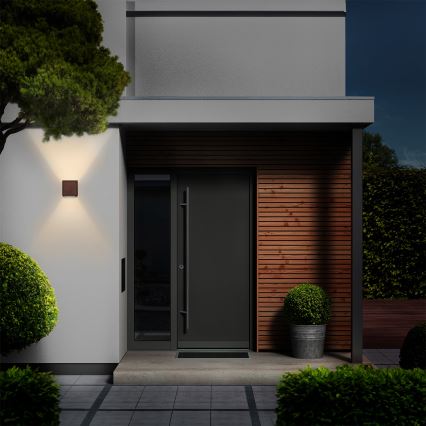 Brilagi - Aplică de exterior CUBE LED/6W/230V maro IP54