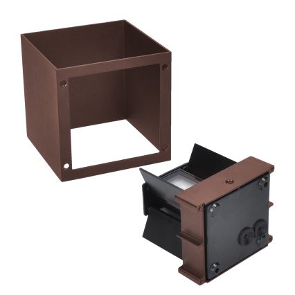 Brilagi - Aplică de exterior CUBE LED/6W/230V maro IP54
