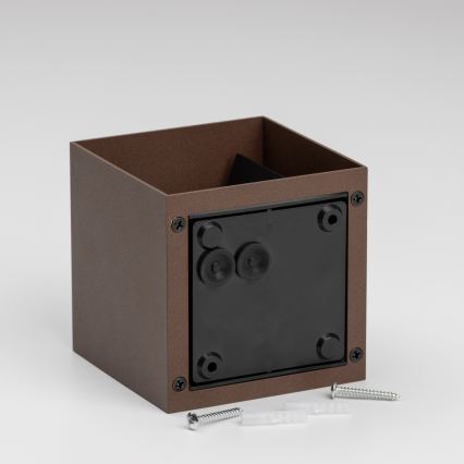 BRILAGI - Aplică de exterior CUBE LED/6W/230V maro IP54