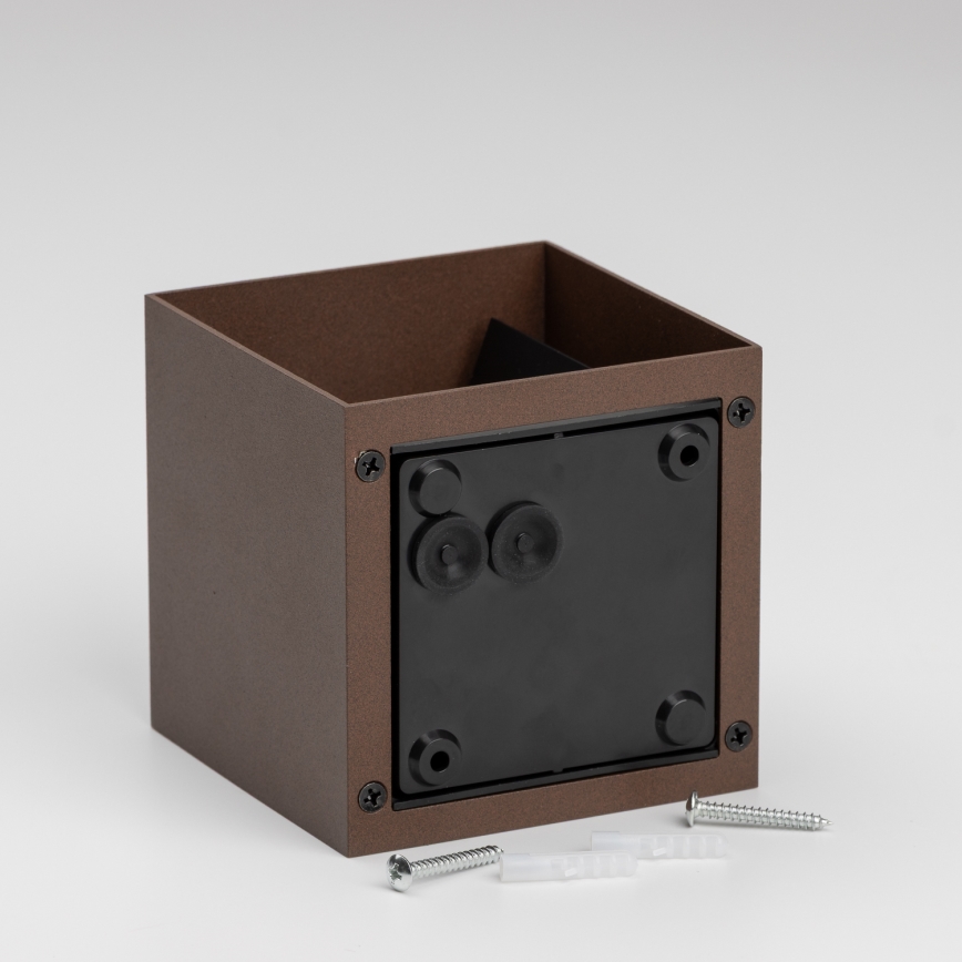 BRILAGI - Aplică de exterior CUBE LED/6W/230V maro IP54