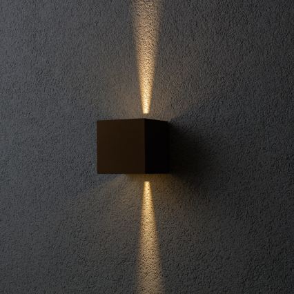 BRILAGI - Aplică de exterior CUBE LED/6W/230V maro IP54