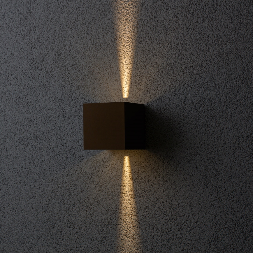 BRILAGI - Aplică de exterior CUBE LED/6W/230V maro IP54