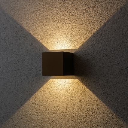 BRILAGI - Aplică de exterior CUBE LED/6W/230V maro IP54