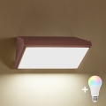Brilagi - Aplică de exterior dimmabilă LED RGBW TRIANGLE 1xE27/9W/230V 2700-6500K IP65 maro