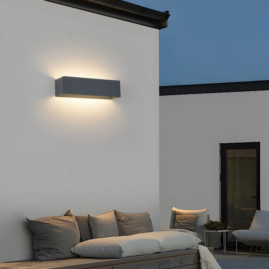 Brilagi - Aplică de perete pentru exterior DONNANI LED, 12W/230V, 30 cm, antracit, IP44