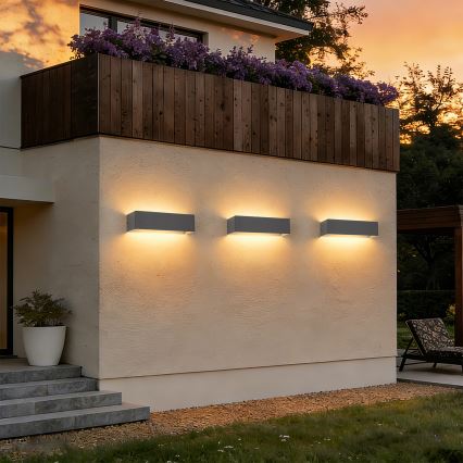 Brilagi - Aplică de perete pentru exterior DONNANI LED, 12W/230V, 30 cm, antracit, IP44