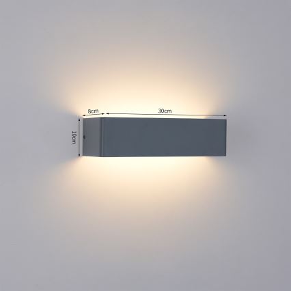 Brilagi - Aplică de perete pentru exterior DONNANI LED, 12W/230V, 30 cm, antracit, IP44