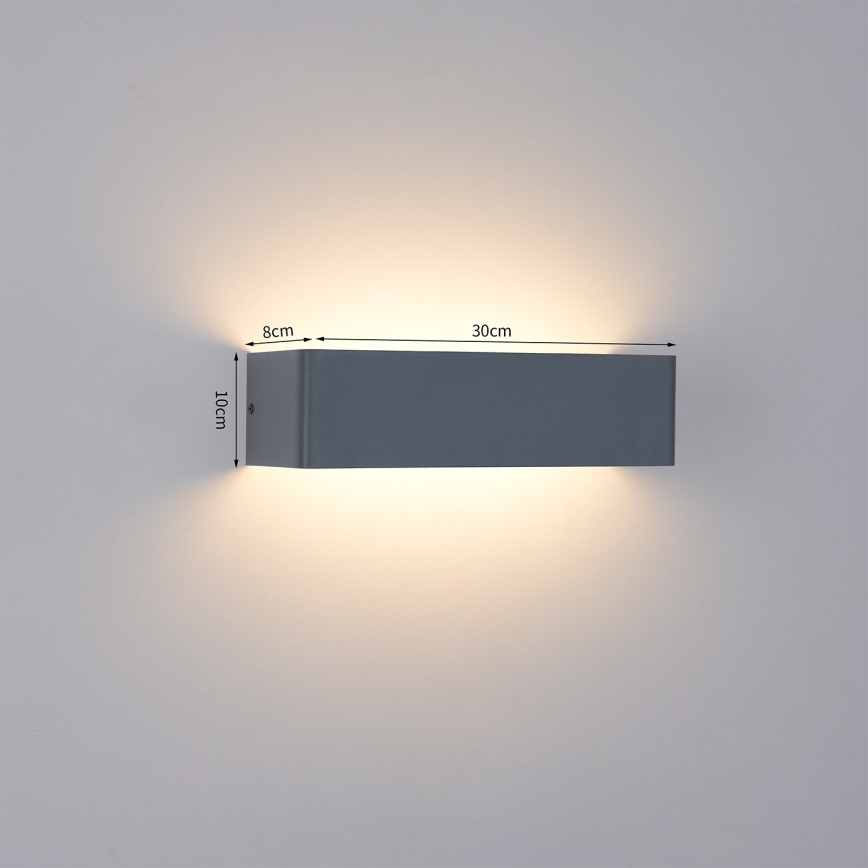 Brilagi - Aplică de perete pentru exterior DONNANI LED, 12W/230V, 30 cm, antracit, IP44