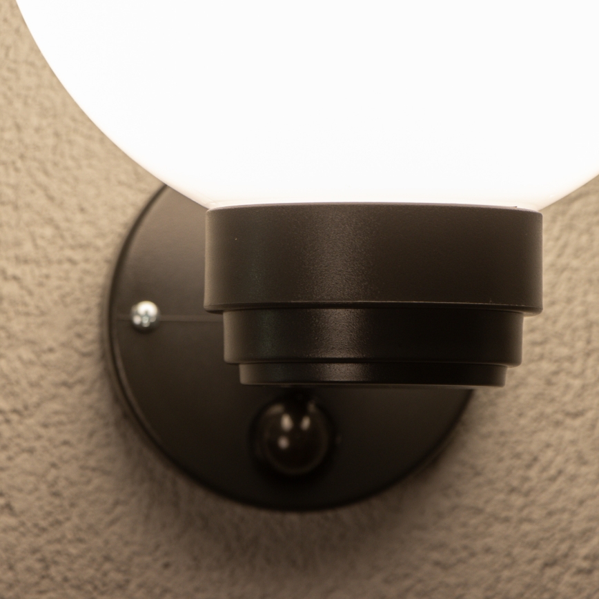 BRILAGI - Aplica de perete pentru exterior HARBOR cu senzor de mișcare, 1xE27/40W/230V, IP33, antracit/alb