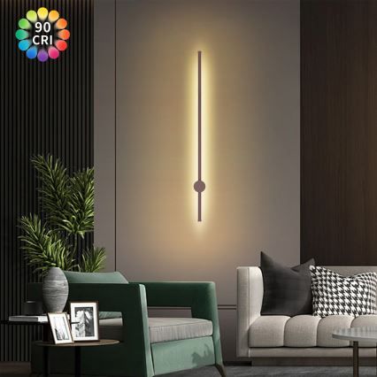 Brilagi - Aplică de perete LED pentru exterior AURA, 20 W, 230 V, 3000 K, IP54, 97 cm, maro, CRI 90