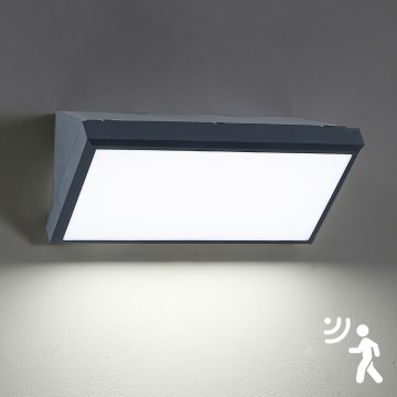 Brilagi - Aplică de exterior LED cu senzor TRIANGLE LED/20W/230V antracit IP65
