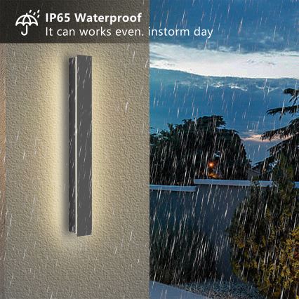 Brilagi - Aplica de perete pentru exterior LINEAR LED/12W/230V 3000K IP65 50 cm antracit CRI 90