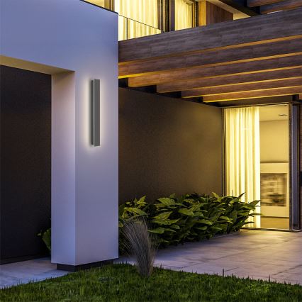 Brilagi - Aplica de perete pentru exterior LINEAR LED/12W/230V 3000K IP65 50 cm antracit CRI 90